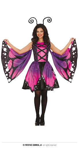 COSTUME Purple Butterfly – Farfalla Viola – donna S- GUIRCA -8434077841174 - immagine 2