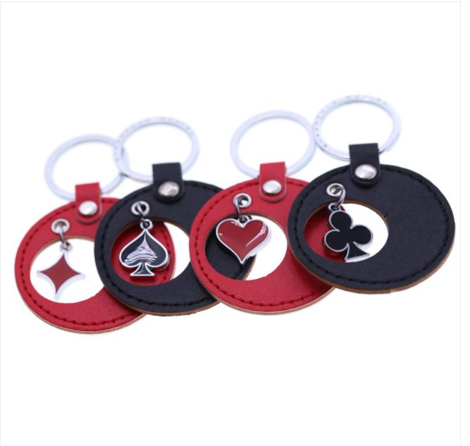 Portachiavi semi poker assortiti 12 pz