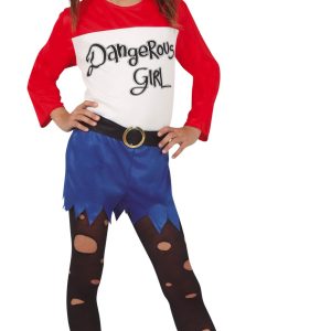 Costume Crazy Dangerous – Harley Queen 5-6anni- Guirca