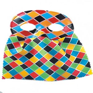 Domino Mascherina ARLECCHINO con bautta – 8004761012083