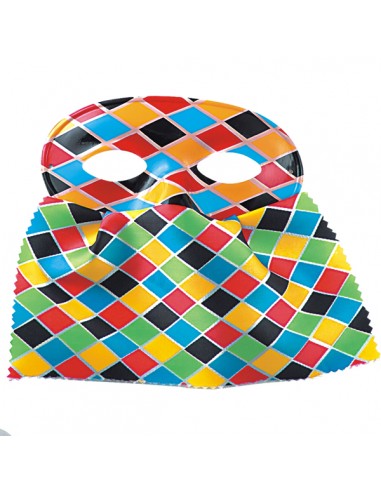 Domino Mascherina ARLECCHINO con bautta – 8004761012083