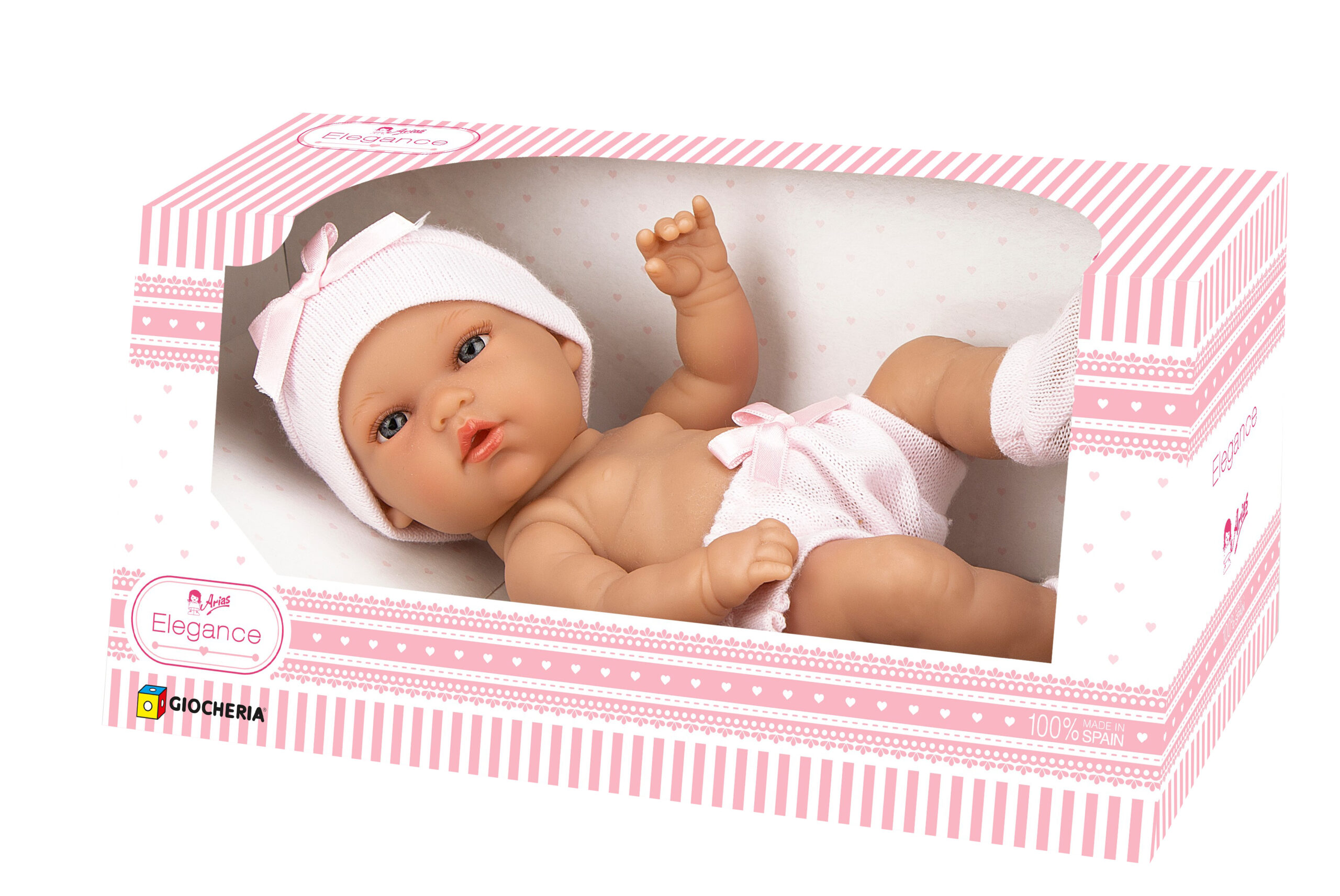 Neonato Reborn con Cappellino rosa- POS210157 – 8427614601676
