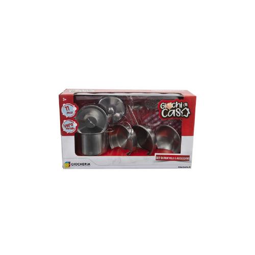 Set Pentole e Accessori in metallo Barazzoni per Giocheria- GGI190141