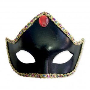 Domino Mascherina nera con perla -WIDMANN 6444P – 8003558644407