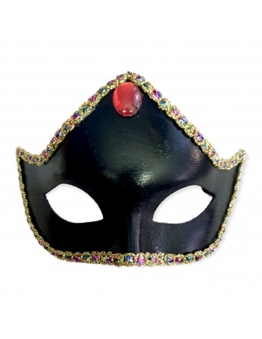 Domino Mascherina nera con perla -WIDMANN 6444P – 8003558644407