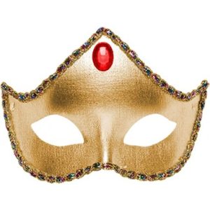 Domino Mascherina ORO con perla -WIDMANN 6444P 8003558644407