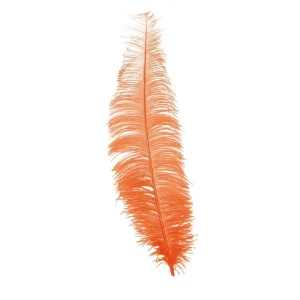 Piuma arancio decorativa 40/45 cm cm 8434077176719