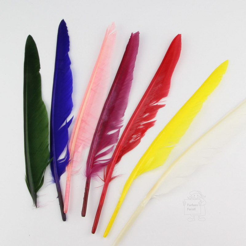 Piuma da indiano rossa decorativa 30 cm X000UYOQH7 - immagine 2