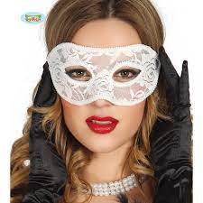 Domino Mascherina BIANCA CON PIZZO -GUIRCA 12700 -8434077127001 - immagine 3