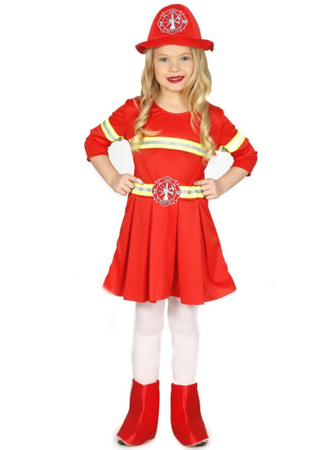Costume Pompiere Girl 3-4 anni