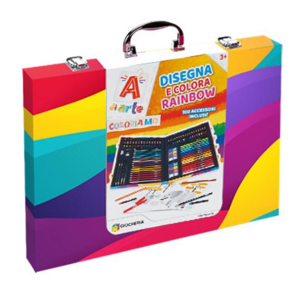 Valigetta di colori Rainbow in legno 100 pz – 8056600751646 - immagine 2