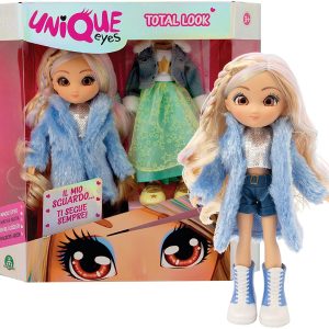 Unique Eyes – Bambola articolata alta 25cm, Rebecca Fashion Doll con extra outfit, Giochi Preziosi, MYM01200