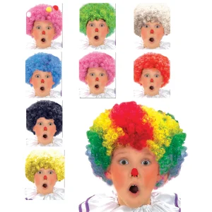 Parrucca Riccia Clown rosa bambino 21600 ciao