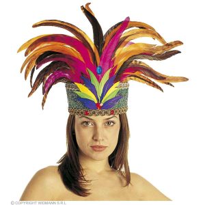 Copricapo Rio con piume- Widmann 6595r – 8003558659500