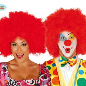 Parrucca RICCIA EXTRA ROSSA- CLOWN-PAGLIACCIO-HIPPIE GUIRCA 4010