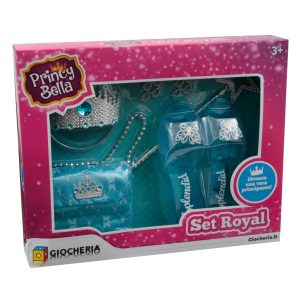 Set Royale – scarpette – corona – bacchetta magica – borsetta – orecchini- GGI190208 azzurro