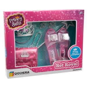 Set Royale – scarpette – corona – bacchetta magica – borsetta – orecchini- GGI190208 rosa