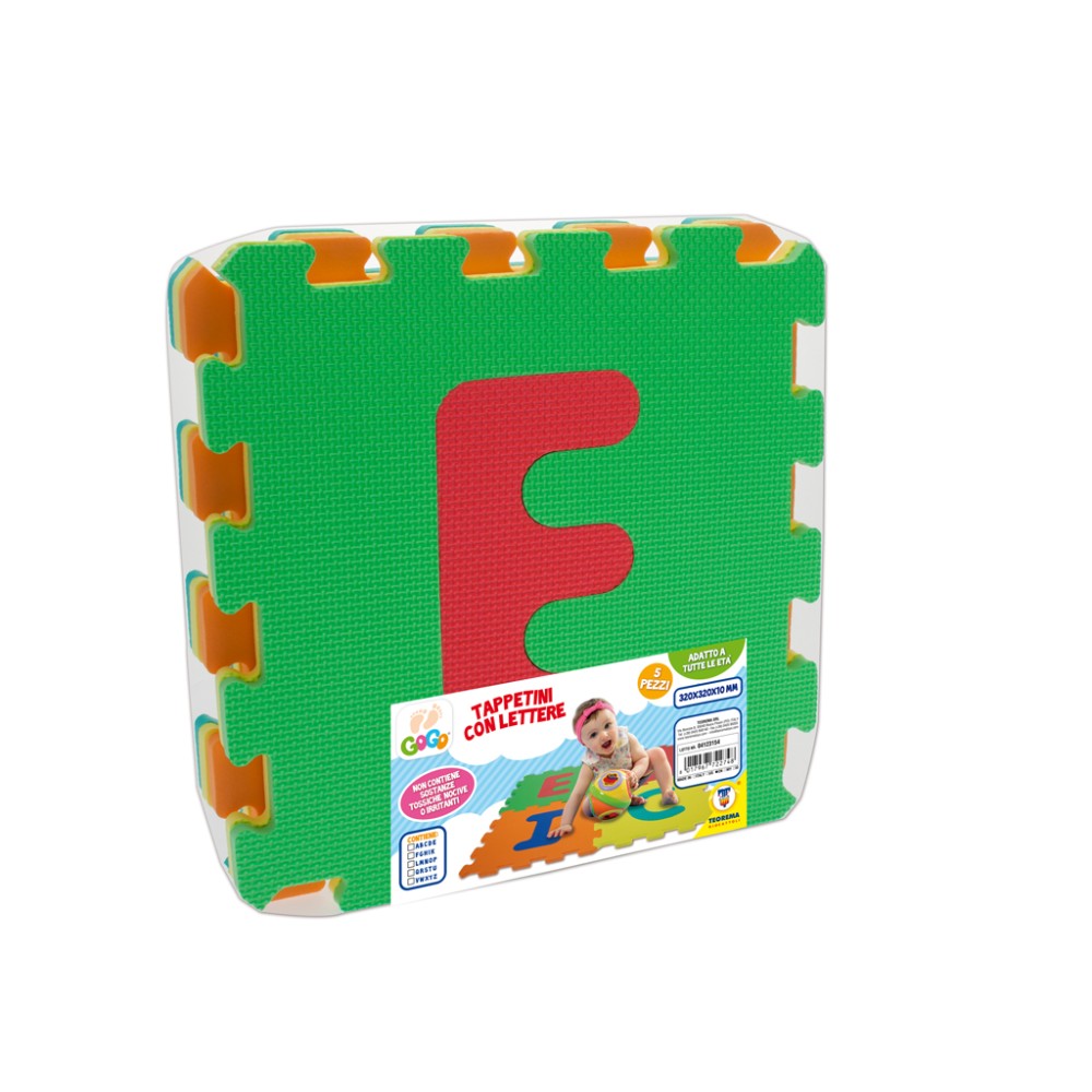 Tappeto Puzzle EVA con letterine – 5 pezzi pezzi – 8017967722748