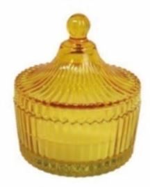 Candela cristal profumata 13 X 10 cm. col. oro 36 pz. - immagine 2