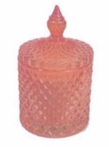 Candela cristal profumata 11 x 7 cm. col. rosa 48 pz. - immagine 2