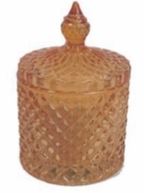 Candela cristal profumata 11 x 7 cm. col. tortora 48 pz. - immagine 2